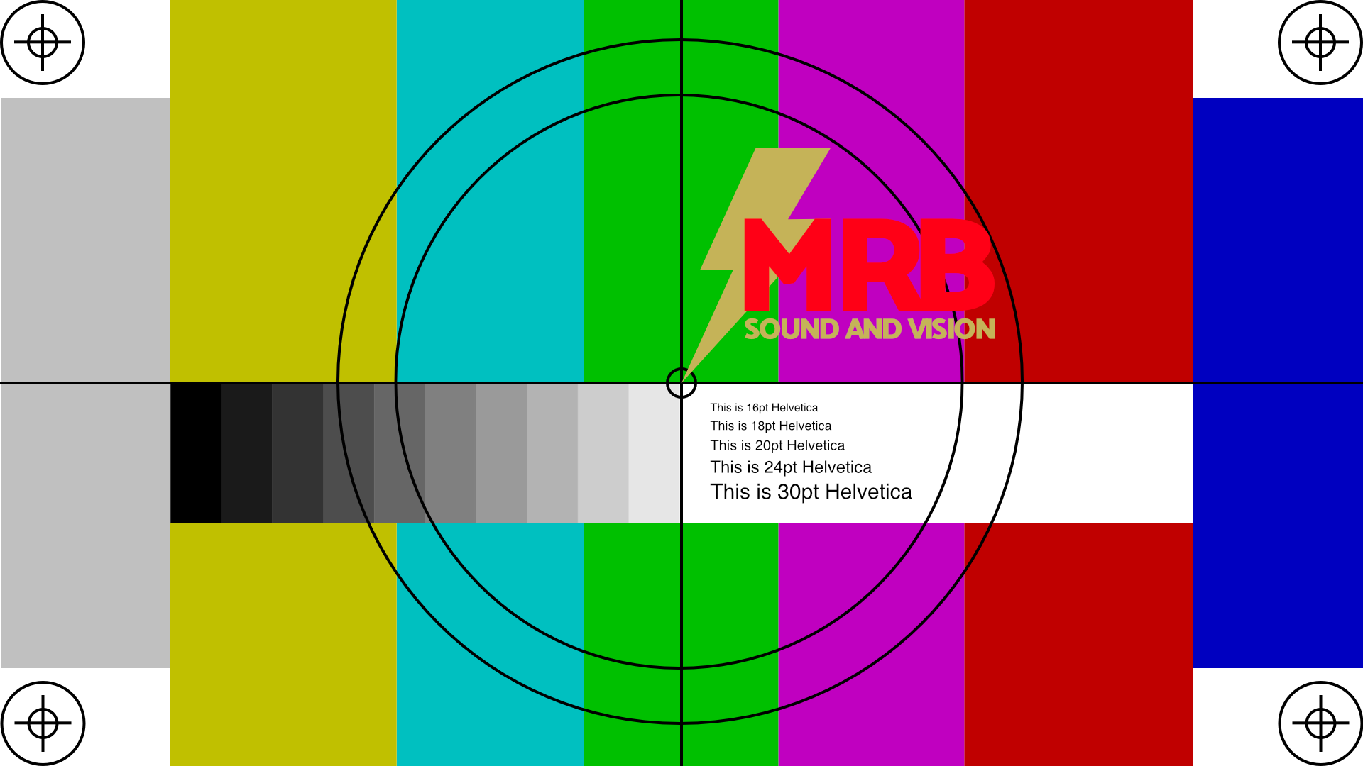 Test cards | Matt Royston-Bishop - Sound and Video Designer, Brighton, UK